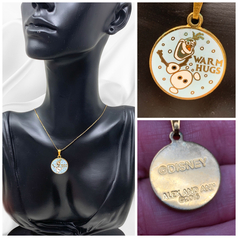 Disney Frozen x Alex & Ani Olaf "Warm Hugs" Adjustable Pendant Necklace 2015